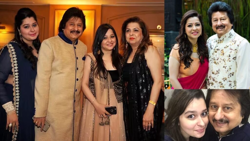 Pankaj Udhas with his Daughter's Reva and Naayab