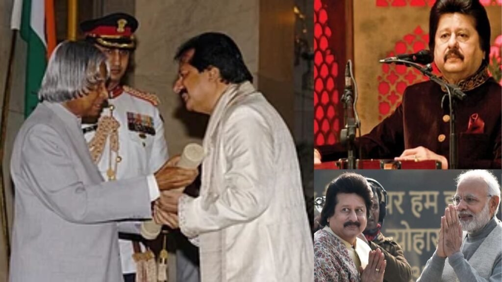 Pankaj Udhas Got Padamshri Award In 2006 by President APJ Absul Kalam